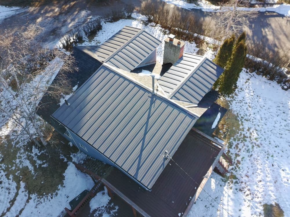 Gallery photos for Mechanical Lock Metal Roofing on Low Slope Sections in Whitefish: Image #1